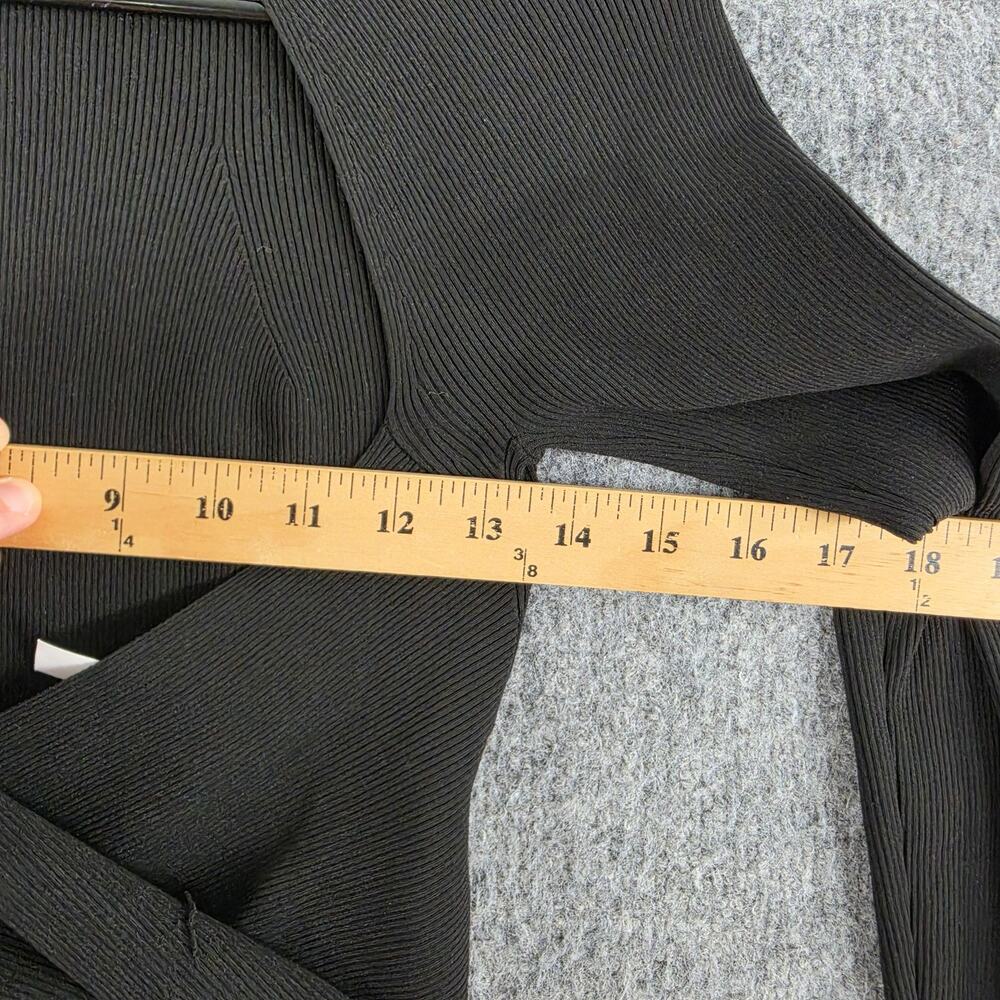 Lululemon Sweater Women Medium Ribbed Knit Twist Back Mockneck Top Yoga Athletic - Picture 13 of 14